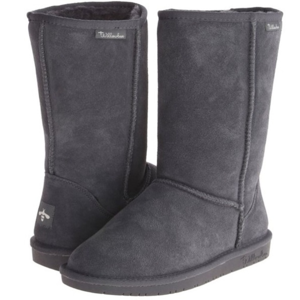 Like New gray suede wool warm boots